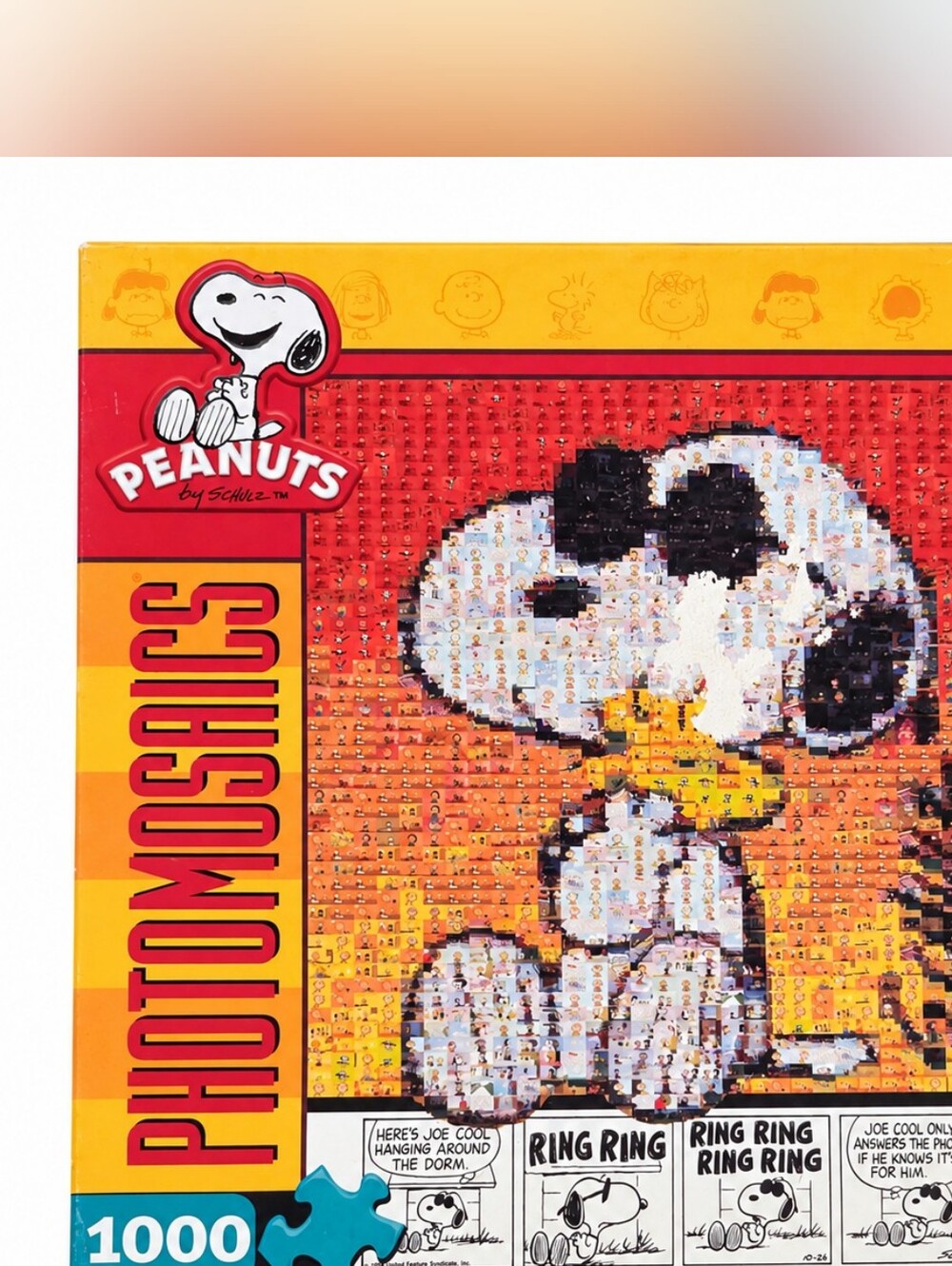 Peanuts Snoopy Joe Cool Photomosaic 1000 Piece Puzzle Buffalo Games Complete